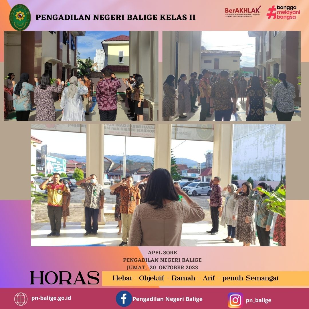 APEL SORE PN BALIGE PADA HARI JUMAT, 20 Oktober 2023